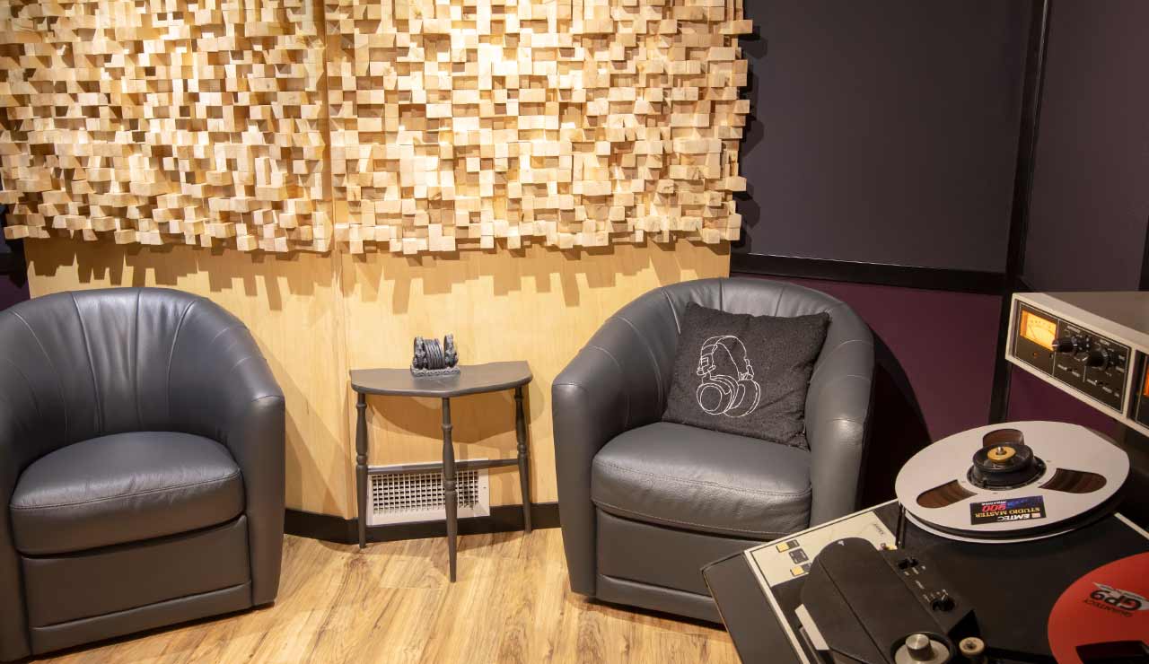 Recording studio interior for Mix11 Studios